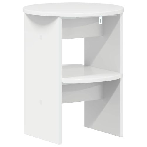 Страничен шкаф 2 pcs Висок Гланцов Бял Ø40 x 50 см