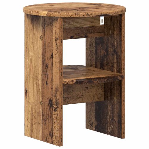 Страничен шкаф 2 pcs Старо дърво Ø40 x 50 см