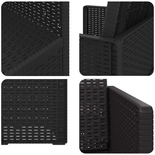 Градински Dining Столове 2 pcs Антрацит 53 x 47 x 88,5 см ПП