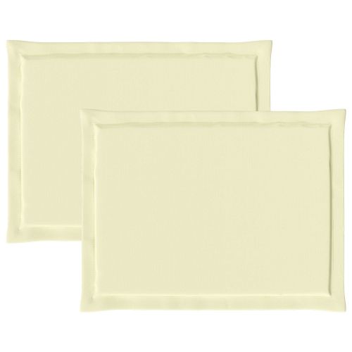 Възглавници за седалки 2 pcs Крем 47 x 36 x 2 см Полиестер