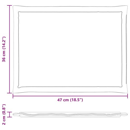 Възглавници за седалки 2 pcs Крем 47 x 36 x 2 см Полиестер