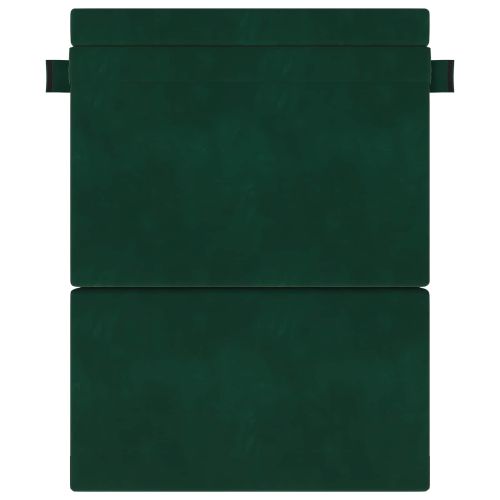 Разтегателен диван легло Тъмен зелен 203 x 152 x 15 см Кадифе