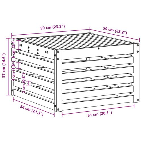 Външна табуретка Солидно акациево дърво Естествен
