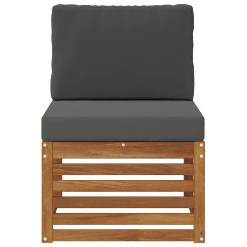 Среден диван за открито Солидно акациево дърво Естествен