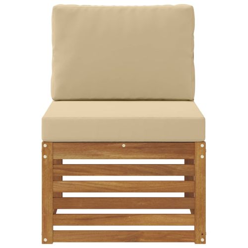 Среден диван за открито Солидно акациево дърво Естествен