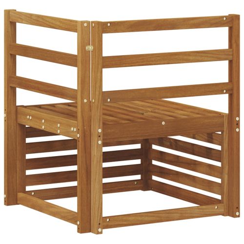 Външен ъглов диван Солидно акациево дърво Естествен