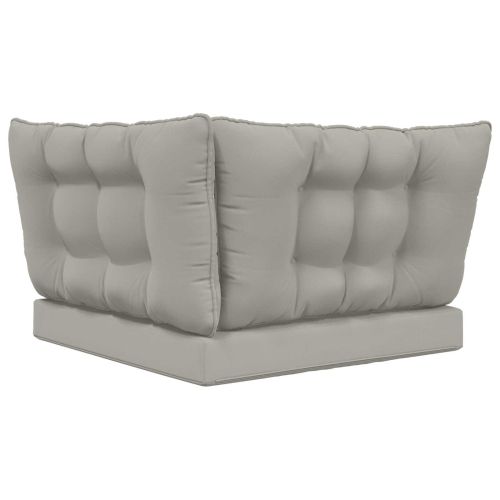 Възглавница за диван на открито 3 pcs Сив Полиестер