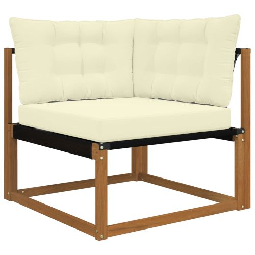 Възглавница за диван на открито 3 pcs Крем Полиестер