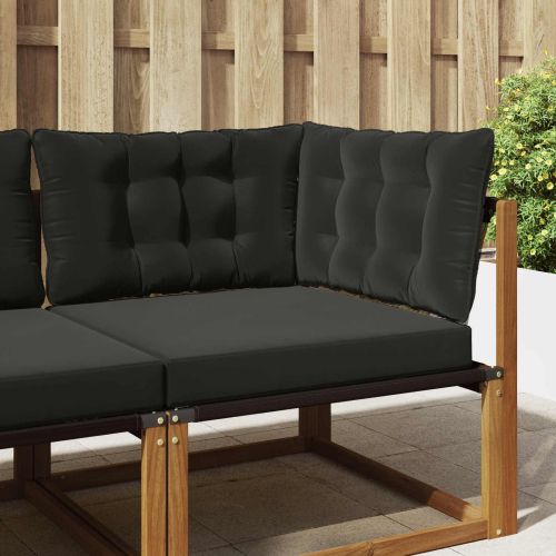 Възглавница за диван на открито 3 pcs Черен Полиестер