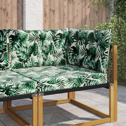 Възглавница за диван на открито 3 pcs Мотив с листа Полиестер