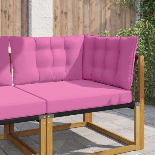 Възглавница за диван на открито 3 pcs Розово Полиестер