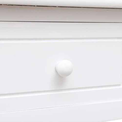 Писалище, бяло, 110x45x76 см, дърво