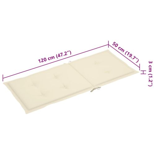 Градински накланящи се столове 3 бр с възглавници акация масив