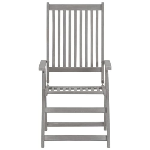 Градински накланящи се столове 3 бр с възглавници акация масив