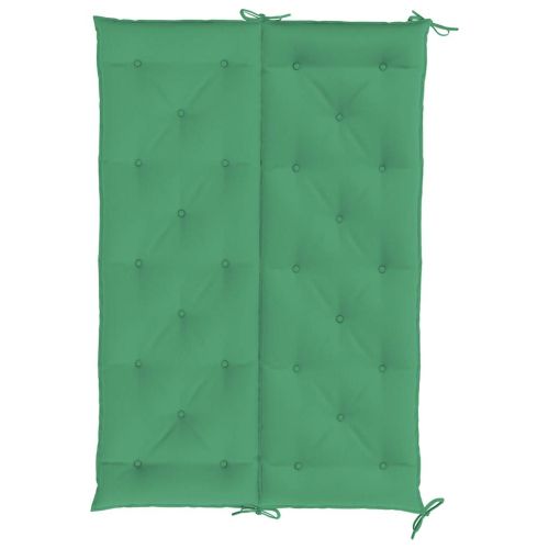 Възглавница за градинска пейка зелена 150x(50+50)x7 см оксфорд