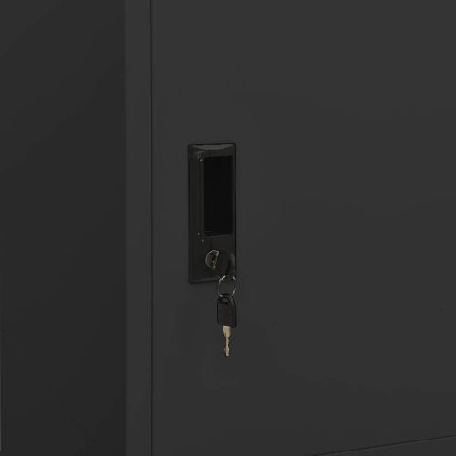 Гардероб, антрацит, 80x50x180 см, стомана