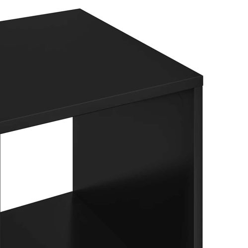 Гардероб, черен, 80x40x110 см, инженерно дърво