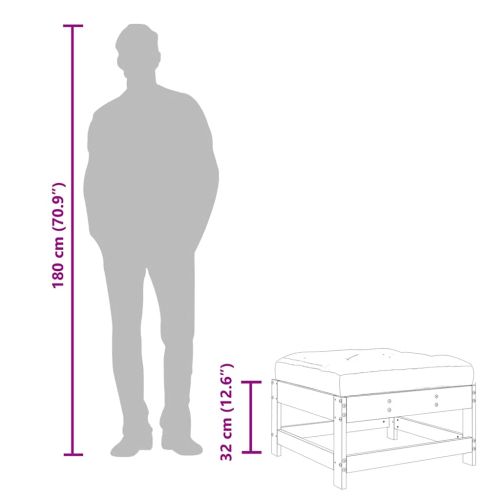 Градински табуретки с възглавници, 2 бр, дугласко дърво масив
