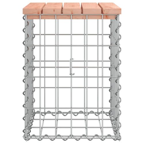 Градинска пейка дизайн габион 33x31x42 см дугласко дърво масив