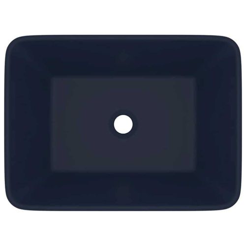 Луксозна мивка, матово тъмносиня, 41x30x12 см, керамика
