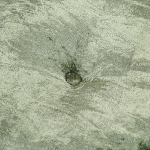 Кръгъл пуф, кадифе, 40x20 см, зелен