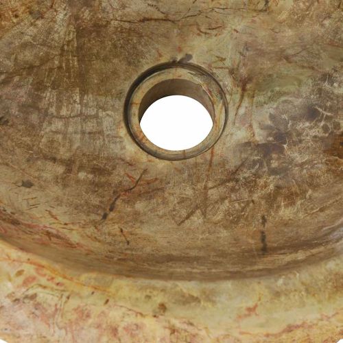 Мивка, 45x35x15 см, фосил камък, кремава