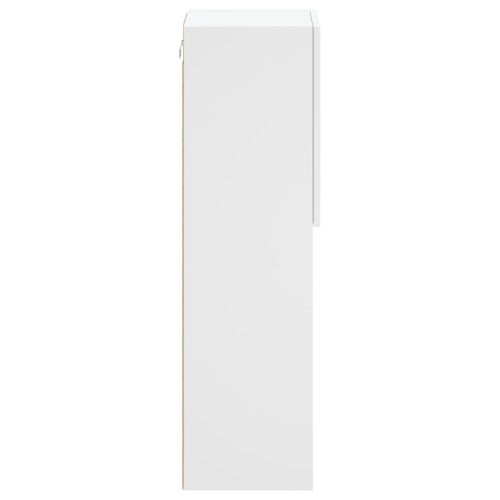 ТВ шкафове с LED осветление 2 бр бели 30,5x30x102 см
