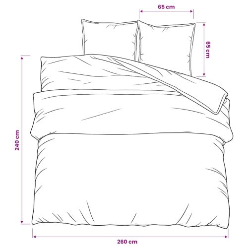 Комплект спално бельо, розово, 260x240 см, памук