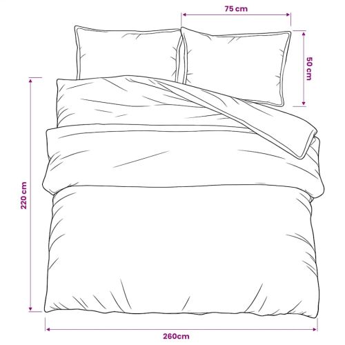 Комплект спално бельо, розово, 225x220 см, памук