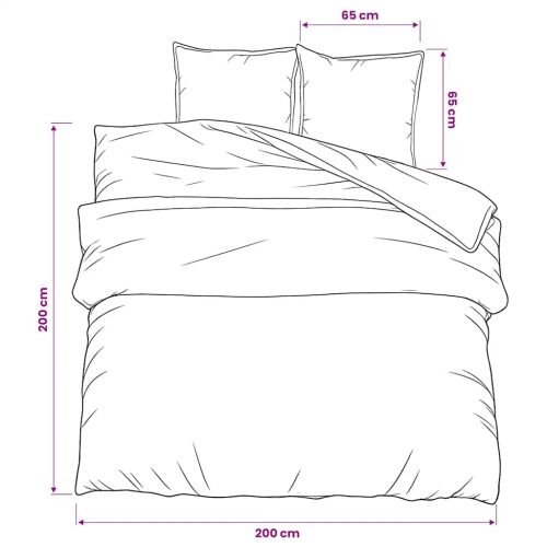 Комплект спално бельо, тъмносив, 200x200 см, памук