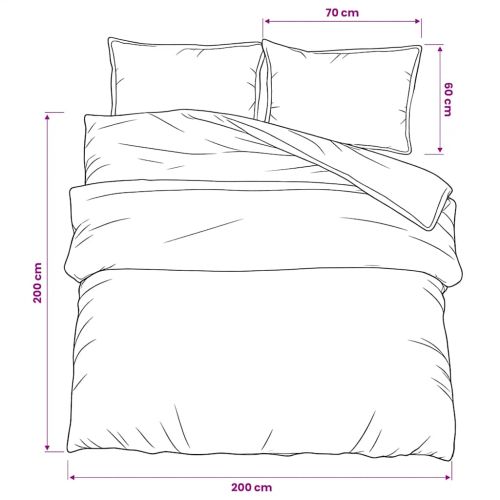 Комплект спално бельо, черно, 200x200 см, памук