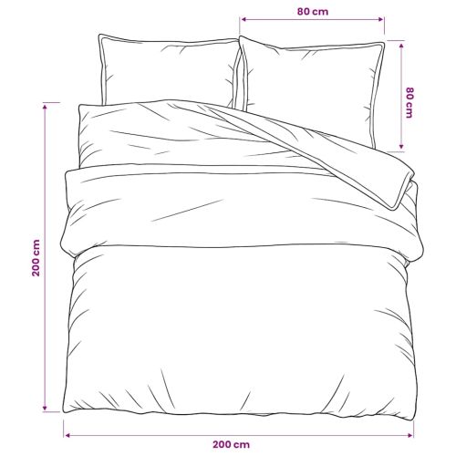 Комплект спално бельо, розово, 200x200 см, памук