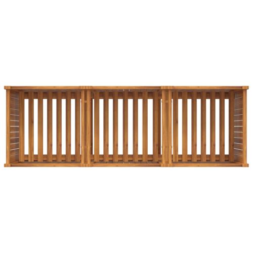 Градинска кашпа с вложка 150x50x75 см масивна акация