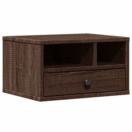 Стойка за принтер, кафяв дъб, 40x32x22,5 см, инженерно дърво