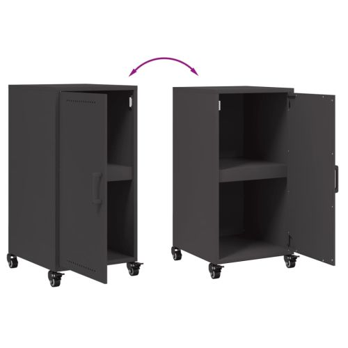 Бюфет, черен, 36x39x72 см, стомана