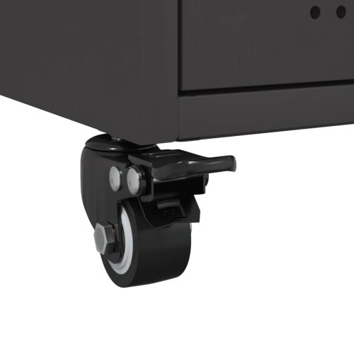 Бюфет, черен, 36x39x72 см, стомана