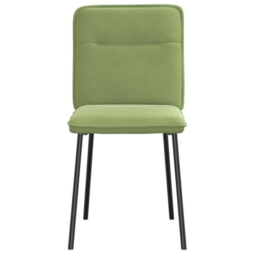 Трапезни столове, 2 бр, светлозелени, кадифе