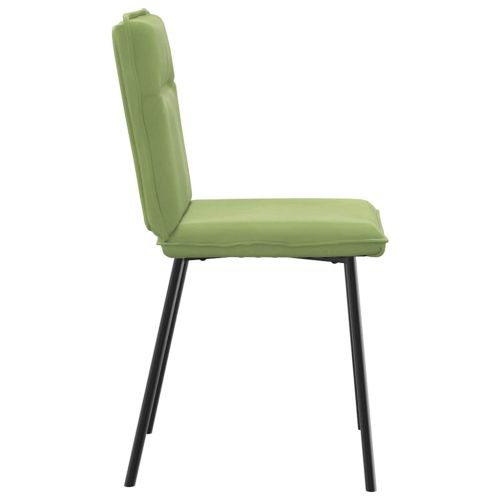 Трапезни столове, 2 бр, светлозелени, кадифе