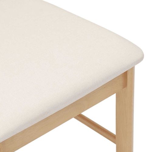 Трапезни столове с възглавници 2 бр масивна дървесина гума