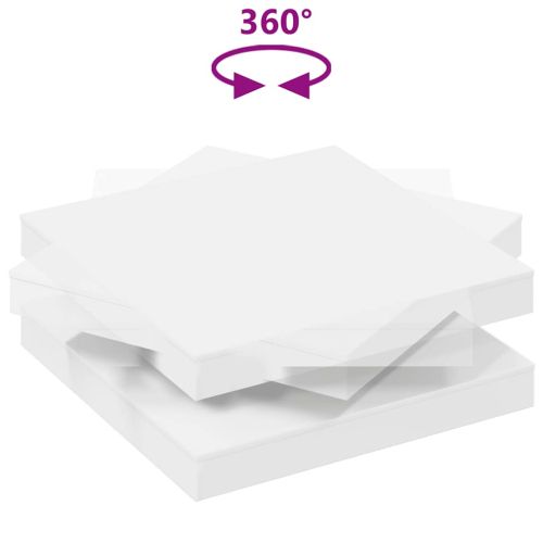 Маса за кафе Въртяща се на 360 градуса Бяло 90x90x34,5 cm