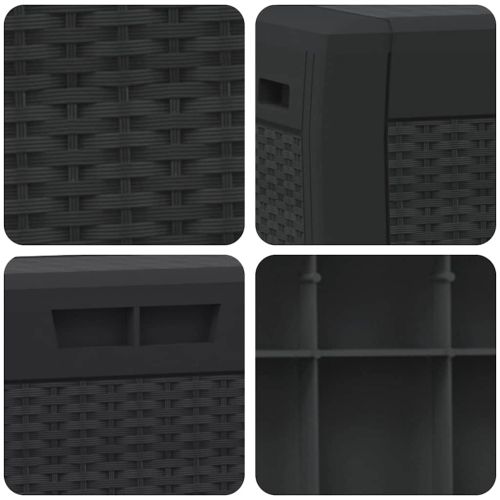 Градински сандък за съхранение антрацит 119x48x60 см PP