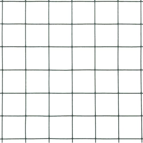 Кокошкарска мрежа, стомана с PVC покритие, 10x1,5 м, зелена