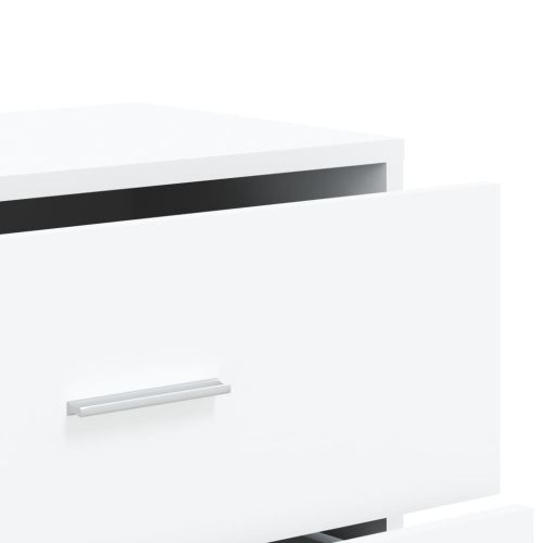 Сайдборди, 3 бр, бели, 60x31x84 см, инженерно дърво