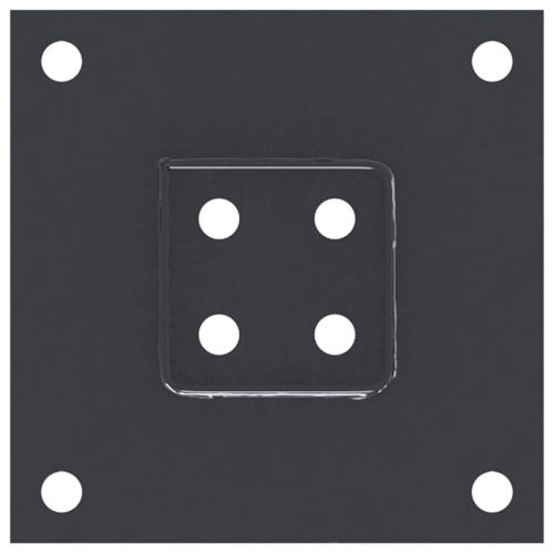 Основи за стълбове квадрат 4 бр прахово боядисана стомана