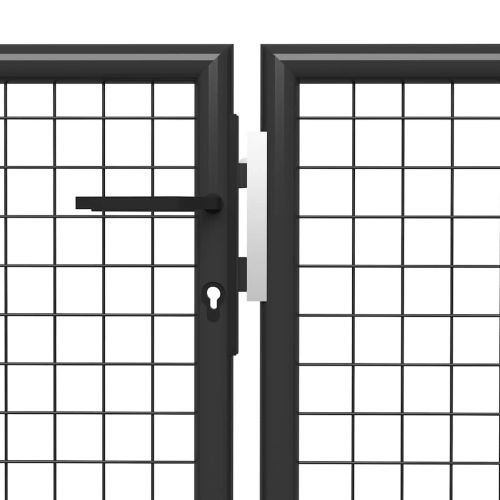 Градинска порта от стомана 350x150 см, антрацит