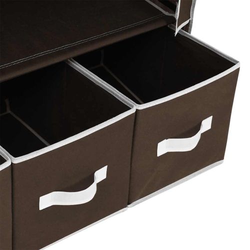 Гардероб, кафяв, 87x49x159 см, текстил