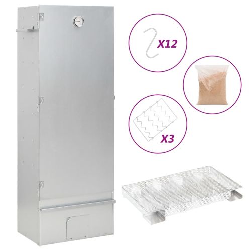 Барбекю пещ димогенератор за студено пушене поцинкована стомана