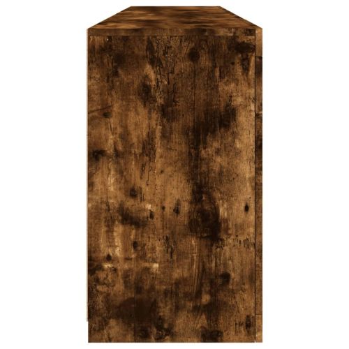 Сайдборд с LED светлини, oпушен дъб, 164x37x67 см