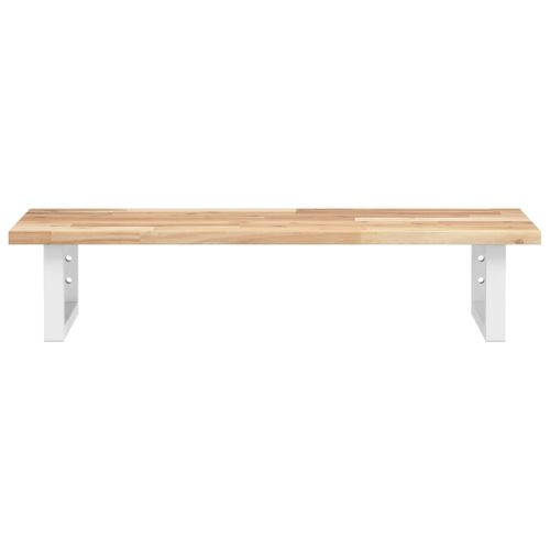 Стенен рафт за мивка, стомана и масивно дърво акация