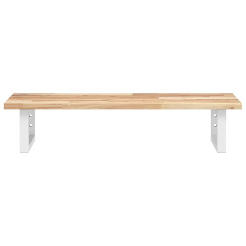 Стенен рафт за мивка, стомана и масивно дърво акация